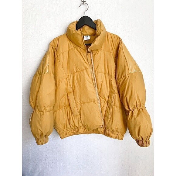 Cabi Puff Piece Style 4228 Acid Yellow Puffer Jacket Women’s XS Asymmetrical - Picture 12 of 16